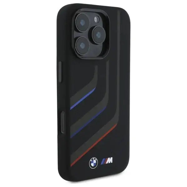BMW Silicone Turning Lines MagSafe Case for iPhone 16 Pro - Black - Cell phone cases and covers<<<HurtelXML