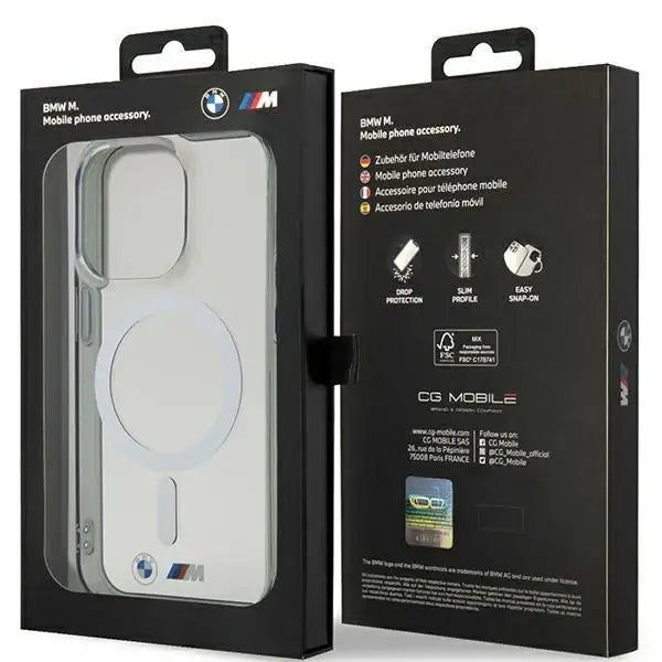 BMW Silver Ring MagSafe case for iPhone 15 Pro Max - transparent - Cell phone cases and covers<<<HurtelXML