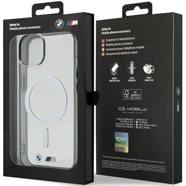 BMW Silver Ring MagSafe iPhone 15 Case - Clear - Cell phone cases and covers<<<HurtelXML