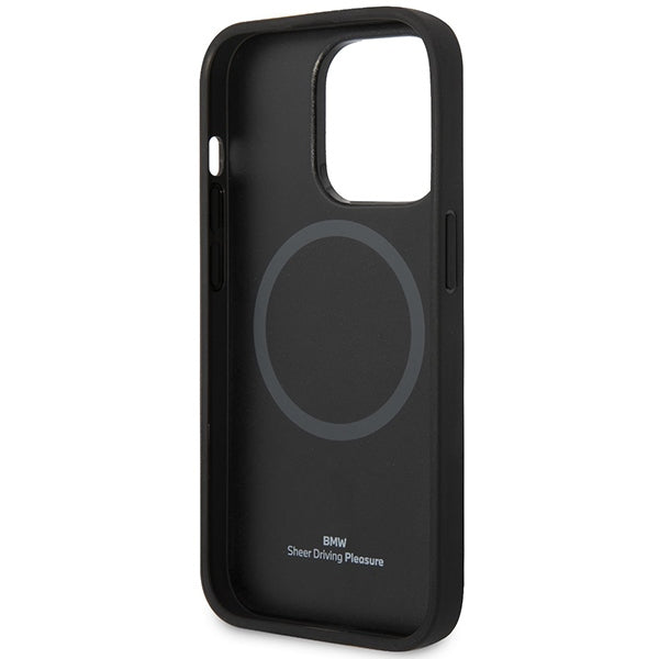 Case BMW BMHMP14X22RPSK iPhone 14 Pro Max 6.7" black/black Leather Seats Pattern MagSafe