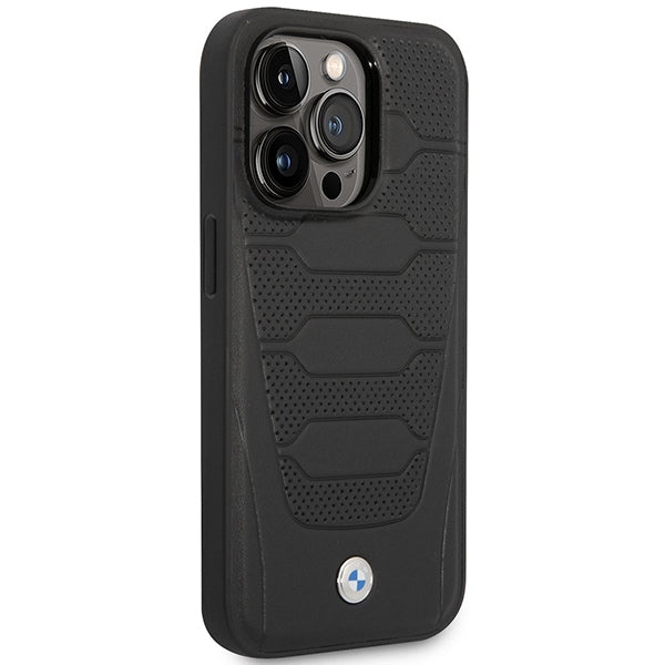 Case BMW BMHMP14X22RPSK iPhone 14 Pro Max 6.7" black/black Leather Seats Pattern MagSafe