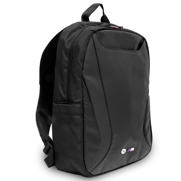 BMW Carbon&amp;Leather Tricolor backpack for a 16" laptop - black