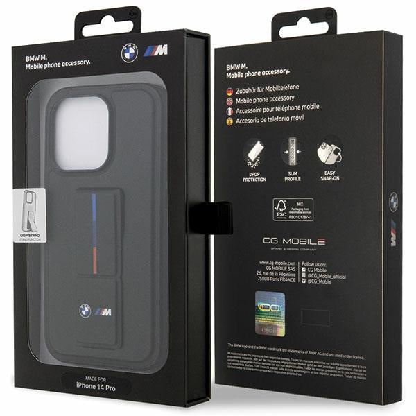 Case BMW BMHCP14X22GSLK iPhone 14 Pro Max 6.7" black/black hardcase Grip Hot Stamp