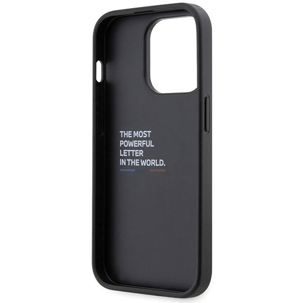 Case BMW BMHCP14X22GSLK iPhone 14 Pro Max 6.7" black/black hardcase Grip Hot Stamp