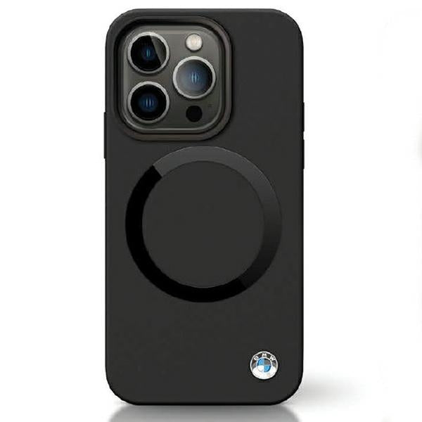 BMW BMHMP14LSILBK2 case for iPhone 14 Pro - black Signature Liquid Silicone MagSafe