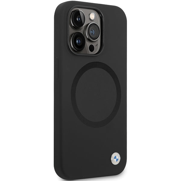 BMW BMHMP14LSILBK2 case for iPhone 14 Pro - black Signature Liquid Silicone MagSafe