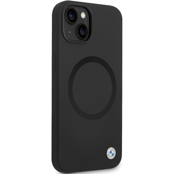 BMW BMHMP14SSILBK2 case for iPhone 14 - black Signature Liquid Silicone MagSafe