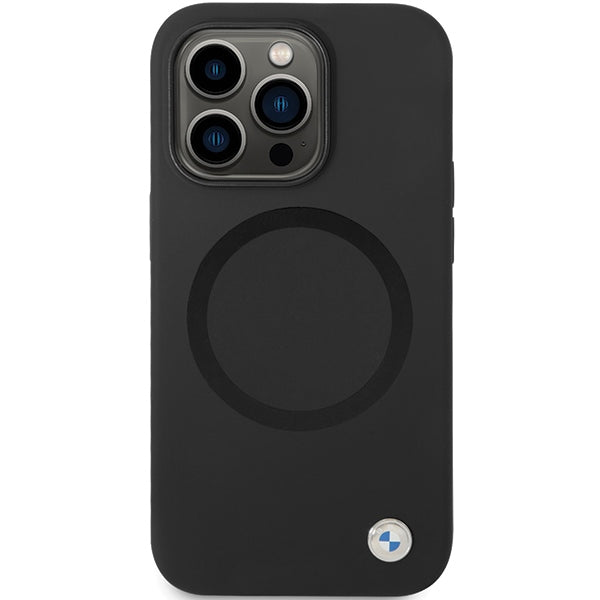 BMW BMHMP14XSILBK2 case for iPhone 14 Pro Max 6.7" - black Signature Liquid Silicone MagSafe