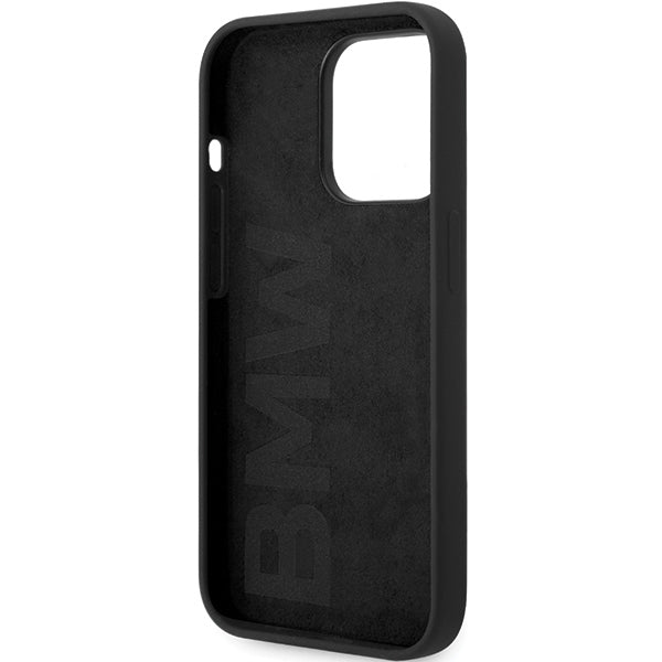 BMW BMHMP14XSILBK2 case for iPhone 14 Pro Max 6.7" - black Signature Liquid Silicone MagSafe
