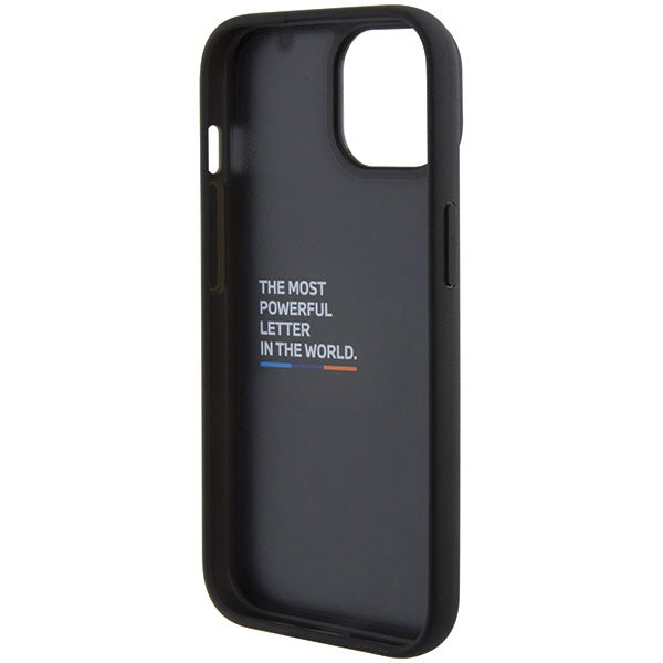 BMW BMHCP15S22PTDK iPhone 15 6.1" black/black Leather Stamp Tricolor