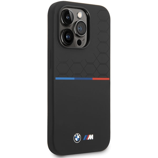 BMW Silicone Pattern iPhone 15 Pro Max Case - Black