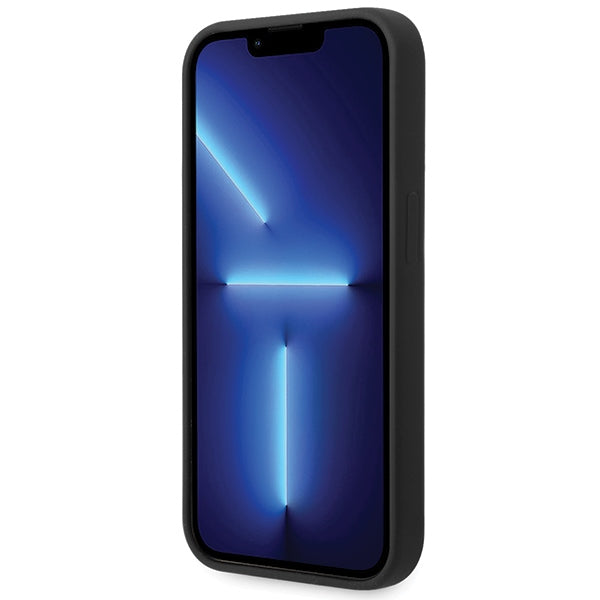 BMW Silicone Metal Logo iPhone 15 Pro Max Case - Black