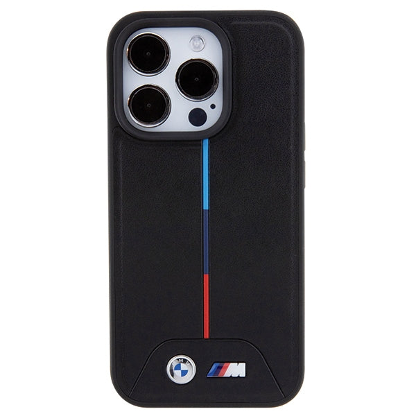 BMW Quilted Tricolor MagSafe case for iPhone 15 Pro - black