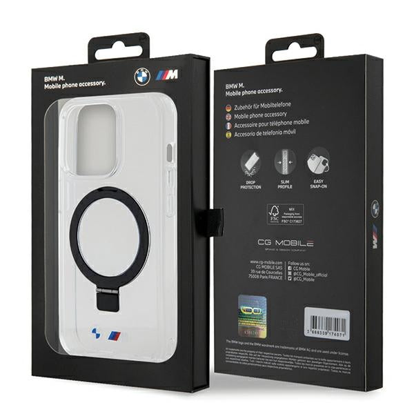 BMW Ring Stand M Collection MagSafe Case for iPhone 15 Pro - Clear