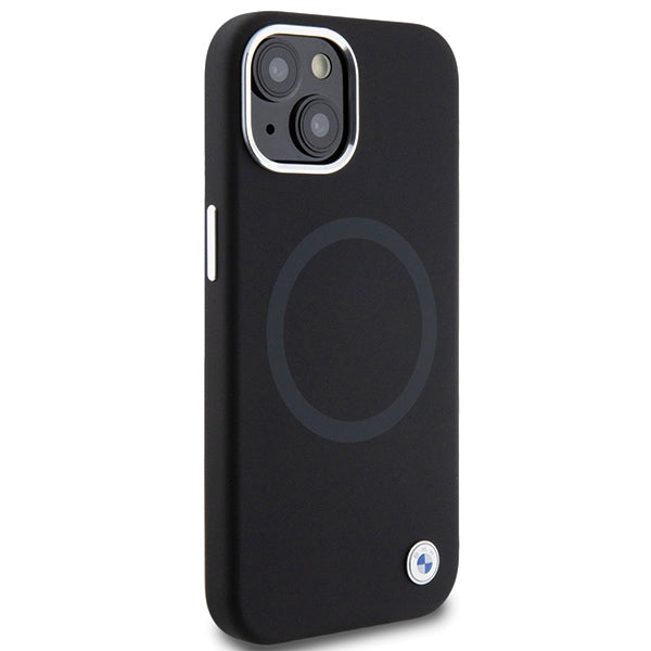 BMW Signature Liquid Silicone MagSafe case for iPhone 15 Plus - black