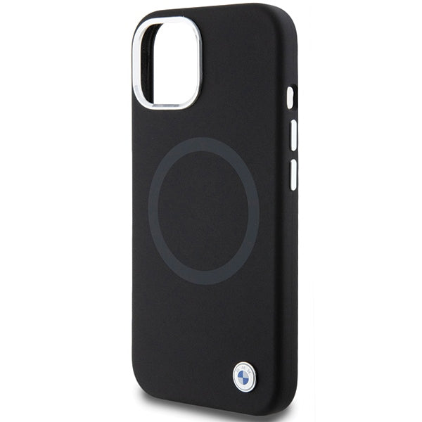 BMW Signature Liquid Silicone MagSafe case for iPhone 15 Plus - black