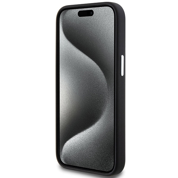 BMW Signature Liquid Silicone MagSafe case for iPhone 15 - black