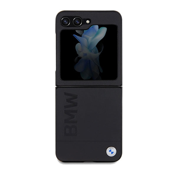 BMW Leather Hot Stamp case for Samsung Galaxy Z Flip 5 - black