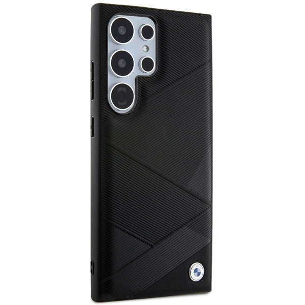 BMW BMHCS24L23RCGPK S24 Ultra S928 black/black hardcase Signature Leather Crossing Lines Pattern