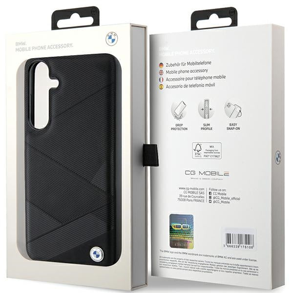 BMW BMHCS24S23RCGPK S24 S921 black/black hardcase Signature Leather Crossing Lines Pattern