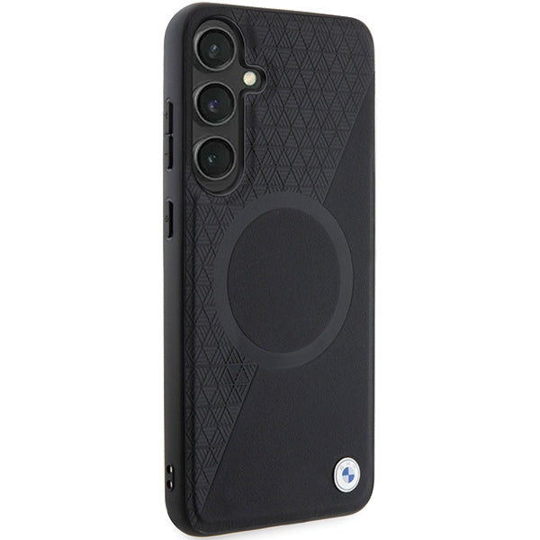 BMW BMHMS24S23RTPK S24 S921 black/black hardcase Signature Leather Half Textured &amp; Circle MagSafe