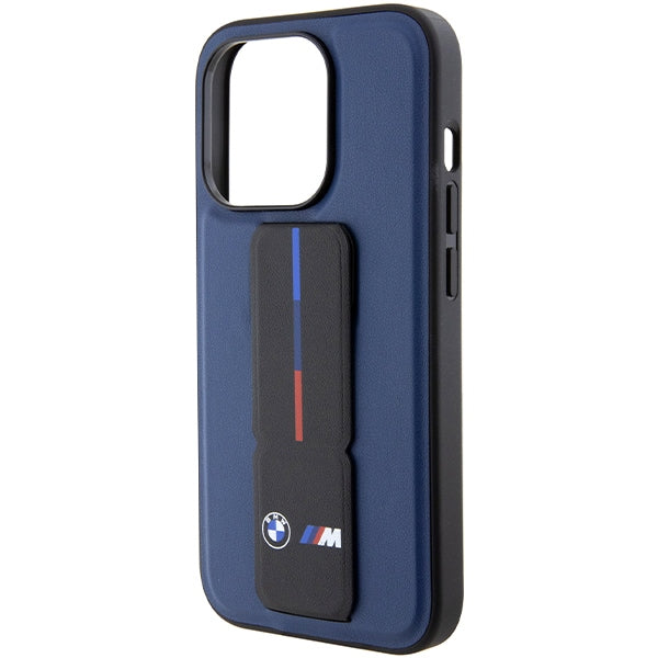 BMW M Grip Stand Bicolor case for iPhone 15 Pro - navy blue