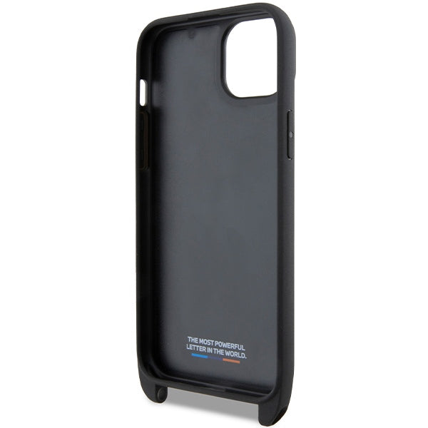 BMW M Edition Carbon Stripe &amp; Strap case for iPhone 15 / 14 / 13 - black