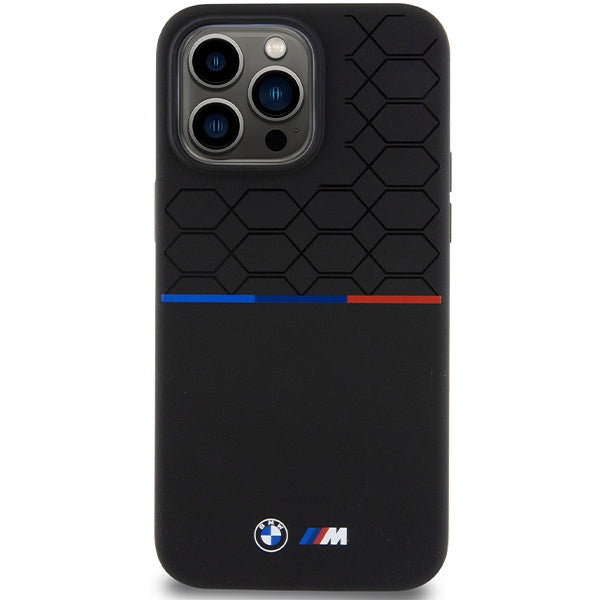BMW M Silicone Pattern MagSafe case for iPhone 15 Pro Max - black