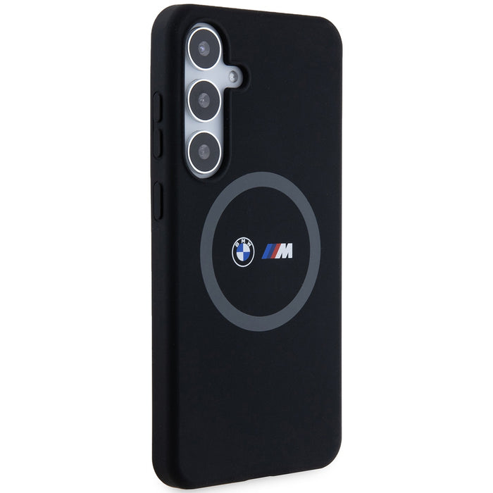 BMW M Silicone Printed Ring MagSafe case for Samsung Galaxy S24+ - black