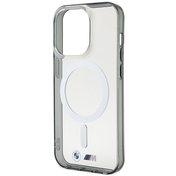 BMW Silver Ring MagSafe case for iPhone 15 Pro - transparent