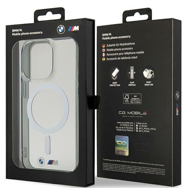 BMW Silver Ring MagSafe case for iPhone 15 Pro Max - transparent