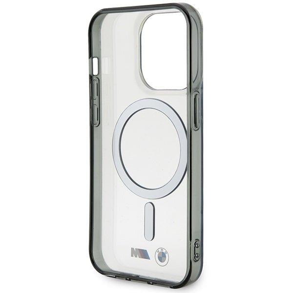 BMW Silver Ring MagSafe case for iPhone 15 Pro Max - transparent
