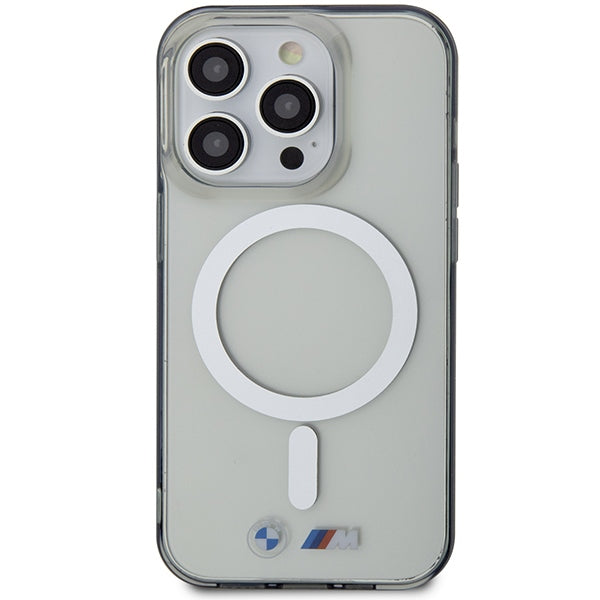 BMW Silver Ring MagSafe case for iPhone 15 Pro Max - transparent