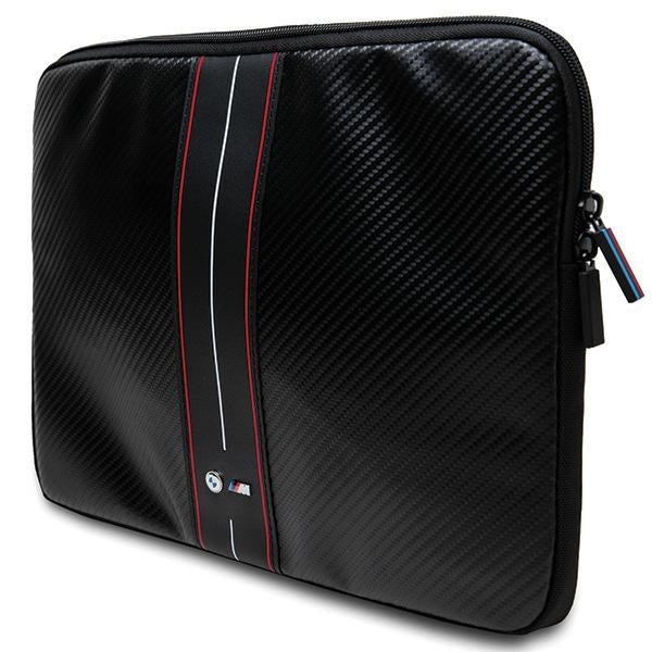 BMW Carbon &amp; Red Stripe sleeve for a 16" laptop - black