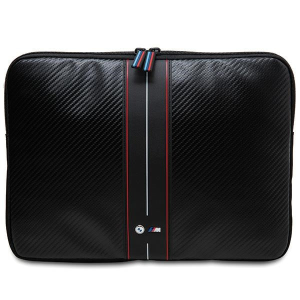 BMW Carbon &amp; Red Stripe sleeve for a 16" laptop - black
