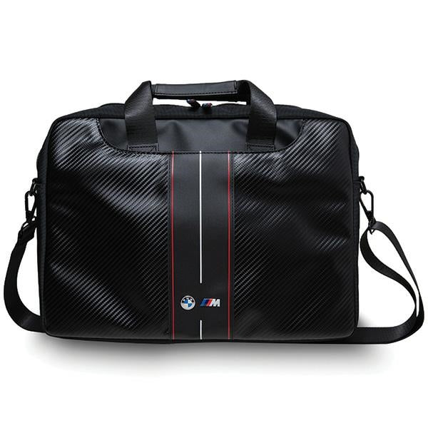 BMW Carbon &amp; Red Stripes bag for a 16" laptop - black