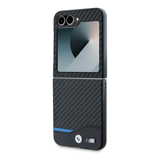 BMW Carbon Blue Line Case for Samsung Galaxy Z Flip 6 - Black