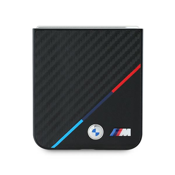 BMW Carbon Tricolor Case for Samsung Galaxy Z Flip 6 - Black