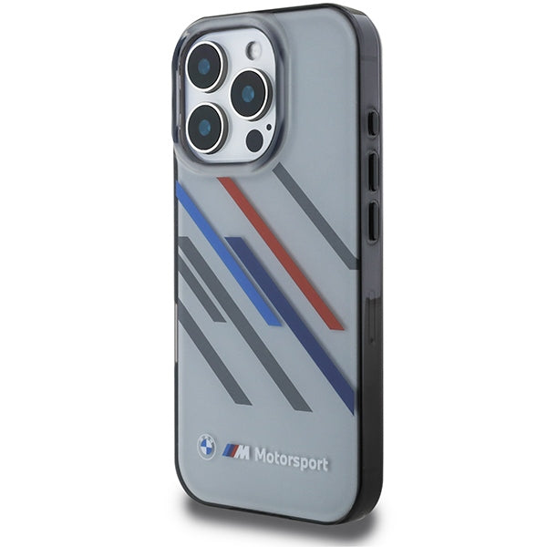 BMW Motosport IML Random Stripes iPhone 16 Pro Case - Gray