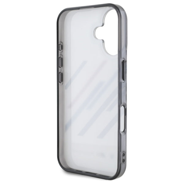 BMW Motosport IML Random Stripes iPhone 16 Plus Case - Gray