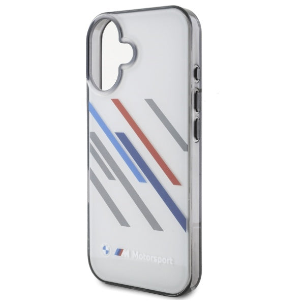 BMW Motosport IML Random Stripes iPhone 16 Case - Gray