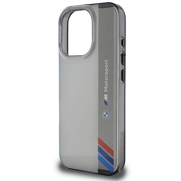 BMW Motosport IML Vertical Stripe iPhone 16 Pro Max Case - Gray