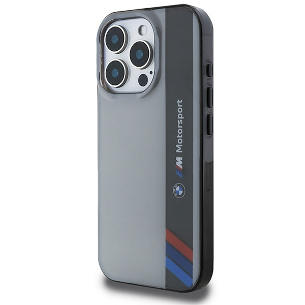 BMW Motosport IML Vertical Stripe iPhone 16 Pro Max Case - Gray