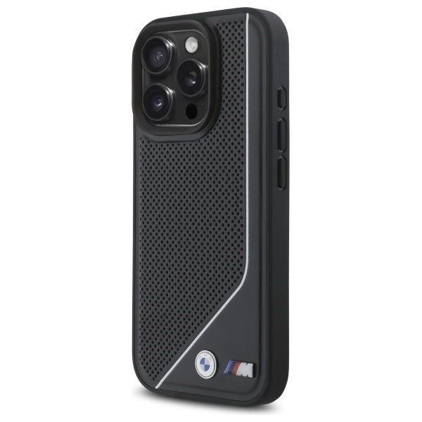 BMW M Perforated Twisted Line MagSafe case for iPhone 16 Pro - black