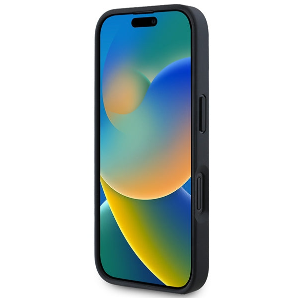 BMW M Perforated Tricolor Line MagSafe iPhone 16 Case - Black