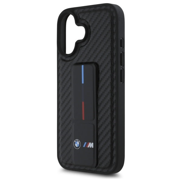BMW M Grip Stand Smooth and Carbon case for iPhone 16 - black