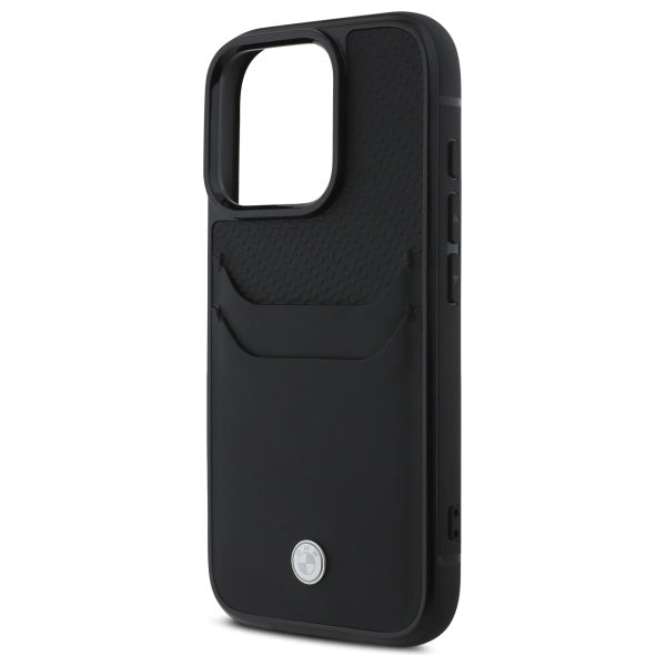 BMW Sign Leather Cardslot Case for iPhone 16 Pro Max - Black