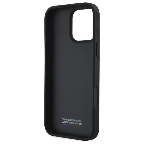 BMW Smooth Rubber Logo iPhone 16 Pro Max Case - Black