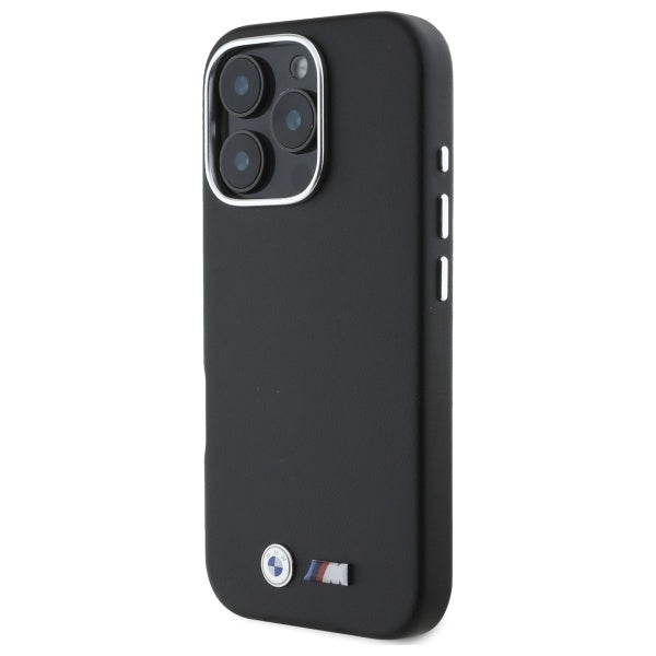 BMW M Smooth Full Wrapped Metal MagSafe Case for iPhone 16 Pro Max - Black