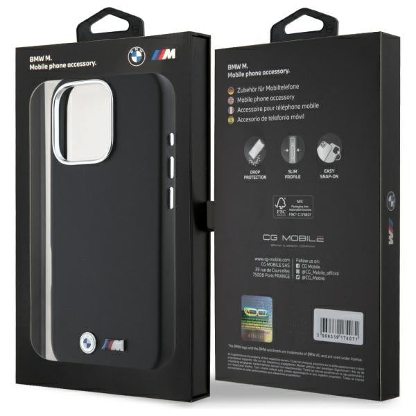 BMW M Smooth Full Wrapped Metal MagSafe Case for iPhone 16 Pro - Black